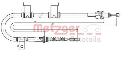 Трос ручного гальма METZGER 176052 (фото 1)