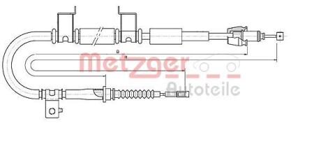 Трос ручного гальма METZGER 176053