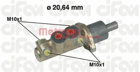 Главный тормозной цилиндр METZGER 202-039