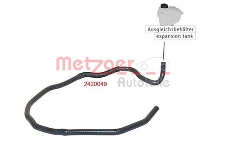 Патрубок системи охолодження гумовий METZGER 2420049