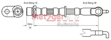 Шланг гальмівний METZGER 4110002