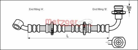 Шланг гальмівний METZGER 4110071