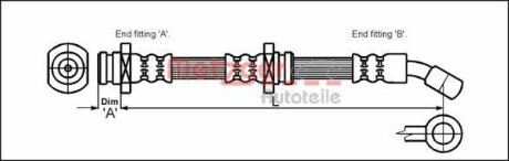 Шланг гальмівний METZGER 4110073