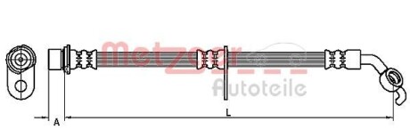 Шланг гальмівний METZGER 4110098