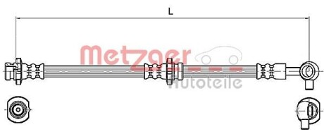 Шланг гальмівний METZGER 4110131