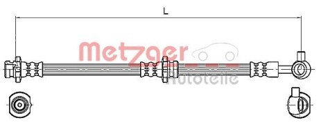 Шланг гальмівний METZGER 4110132