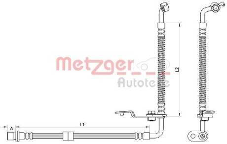 Тормозной шланг METZGER 4110879 (фото 1)