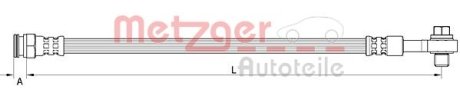 Brake Hose METZGER 4111619