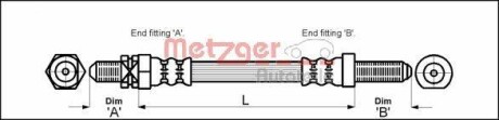 Шланг гальмівний METZGER 4112103