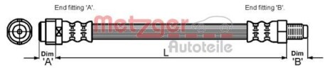 Гальмівний шланг METZGER 4114082