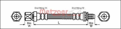 Тормозной шланг METZGER 4114730