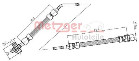 Шланг гальмівний METZGER 4116217