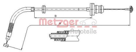 Тросик газу METZGER 41325