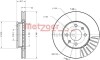 Диск тормозной (передний) Hyundai Accent III 05-10/Kia Rio II 05- (256x22) METZGER 6110707 (фото 1)