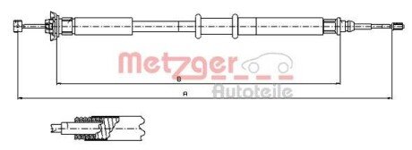 Трос ручного гальма METZGER 63120