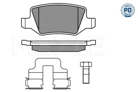 Колодки тормозные дисковые задние, комплект "Platinum Pad MEYLE 025 231 3814/PD