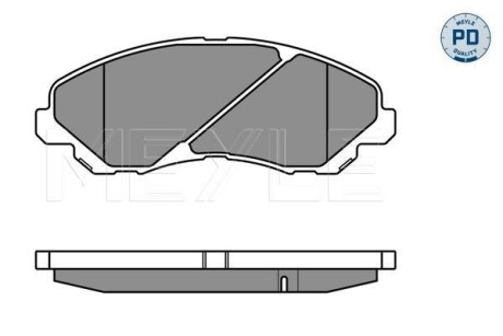 Колодки гальмівні MITSUBISHI P. GALANT 96-04/LANCER 03-/SPACE RUNNER/WAGON 98- MEYLE 0252358416PD