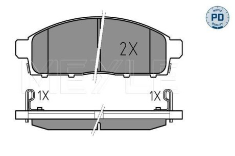 Колодки гальмівні MITSUBISHI P. L200 06- MEYLE 0252452916PD