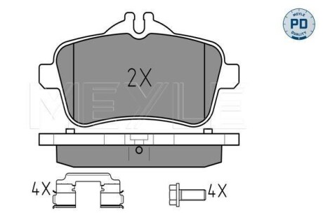 Колодки гальмівні дискові W166 11- AMG MEYLE 025 252 1516/PD