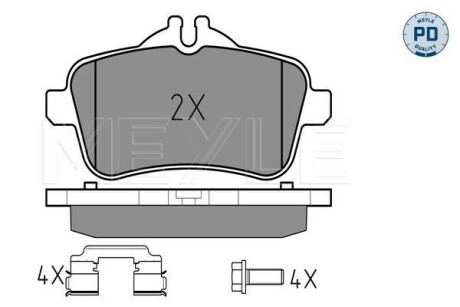 Колодки гальмівні дискові W166/X166 GL/ML 11- MEYLE 025 252 1518/PD