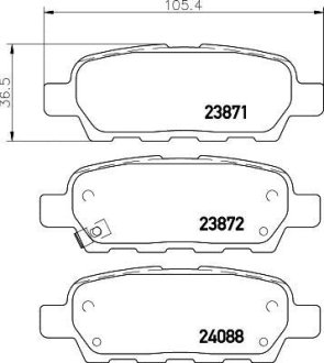 Комплект тормозных колодок, дисковый механизм MINTEX MDB2261