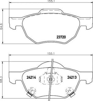 Колодки гальмівні дискові передні комплект MINTEX MDB2599