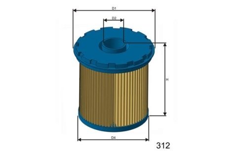 Фільтр палива MISFAT F117