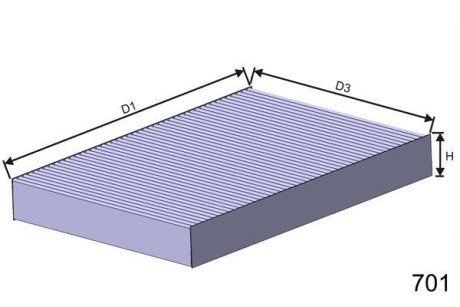 Фільтр повітря (салону) MISFAT HB181C