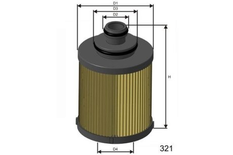 Фільтр масла Fiat 1.3 JTD 03-/Opel 1.3Cdti MISFAT L114