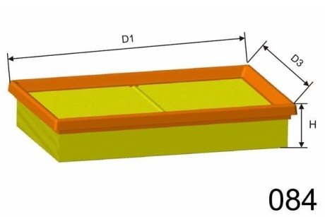 Фільтр повітряний MISFAT P384