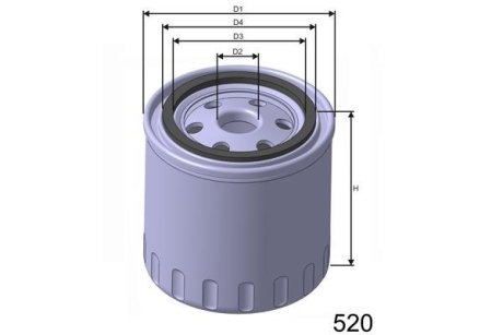 Фільтр масла MISFAT Z644