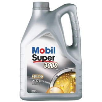 Олива моторна SUPER 3000 Х1 5W- 40 5л MOBIL 156154