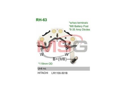 Диодный мост генератора MOBILETRON RH63