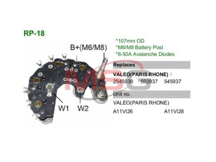 Діодний міст MOBILETRON RP-18 (фото 1)