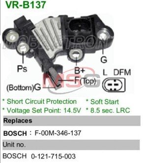 Регулятор генератора MOBILETRON VR-B137