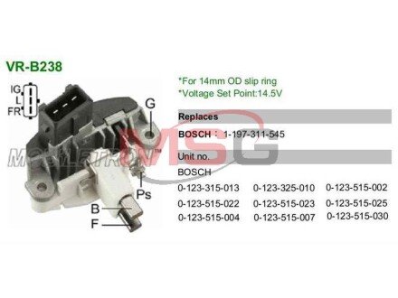 Реле регулятор MOBILETRON VRB238