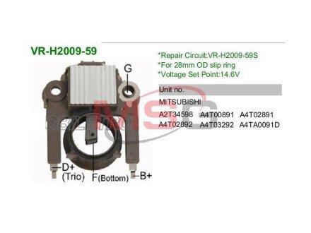 Регулятор генератора MOBILETRON VRH200959