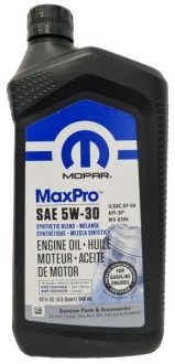 Масло моторное (ENGINE OIL 5w-30 SP/GF-6A MaxPro MS-6395), 0.946L MOPAR 68518204AA