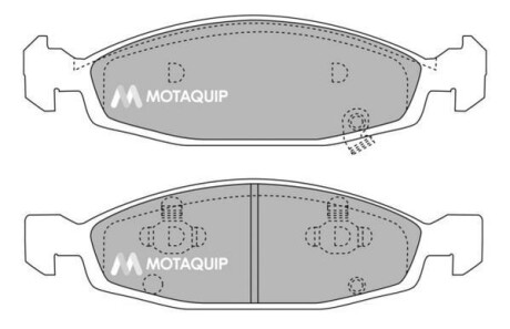 Комплект гальмівних колодок, дискове гальмо MOTAQUIP LVXL1050