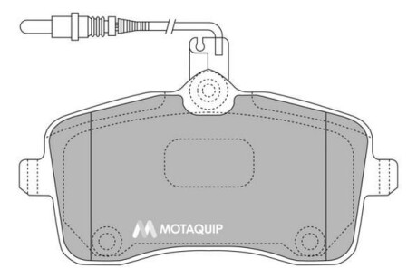 Комплект гальмівних колодок, дискове гальмо MOTAQUIP LVXL1161