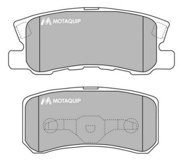 Комплект гальмівних колодок, дискове гальмо MOTAQUIP LVXL1217