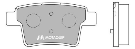 Комплект гальмівних колодок, дискове гальмо MOTAQUIP LVXL1261