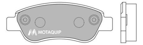 Комплект гальмівних колодок, дискове гальмо MOTAQUIP LVXL1285