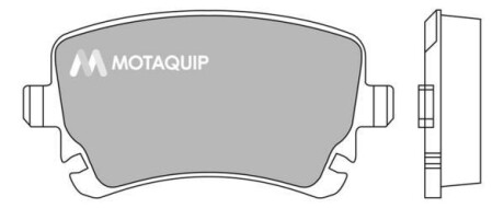 Комплект тормозных колодок, дисковый механизм MOTAQUIP LVXL1290