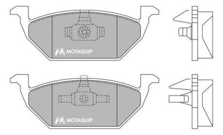 Комплект тормозных колодок, дисковый механизм MOTAQUIP LVXL1299