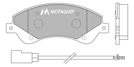 Комплект гальмівних колодок, дискове гальмо MOTAQUIP LVXL1302
