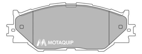 Комплект гальмівних колодок, дискове гальмо MOTAQUIP LVXL1352