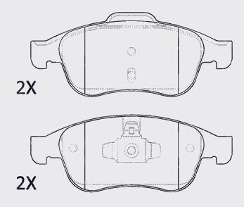 Комплект тормозных колодок, дисковый механизм MOTAQUIP LVXL1418