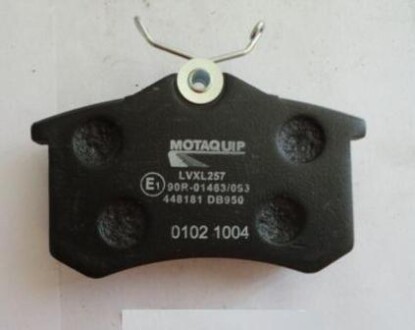 Комплект гальмівних колодок, дискове гальмо MOTAQUIP LVXL257