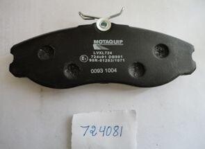 Комплект гальмівних колодок, дискове гальмо MOTAQUIP LVXL724